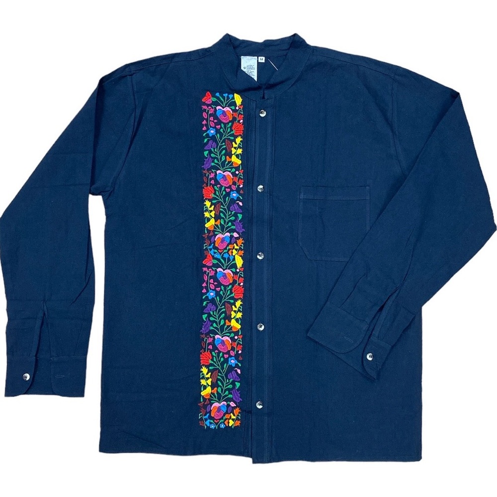 Men’s Navy Guayabera Cancun Style